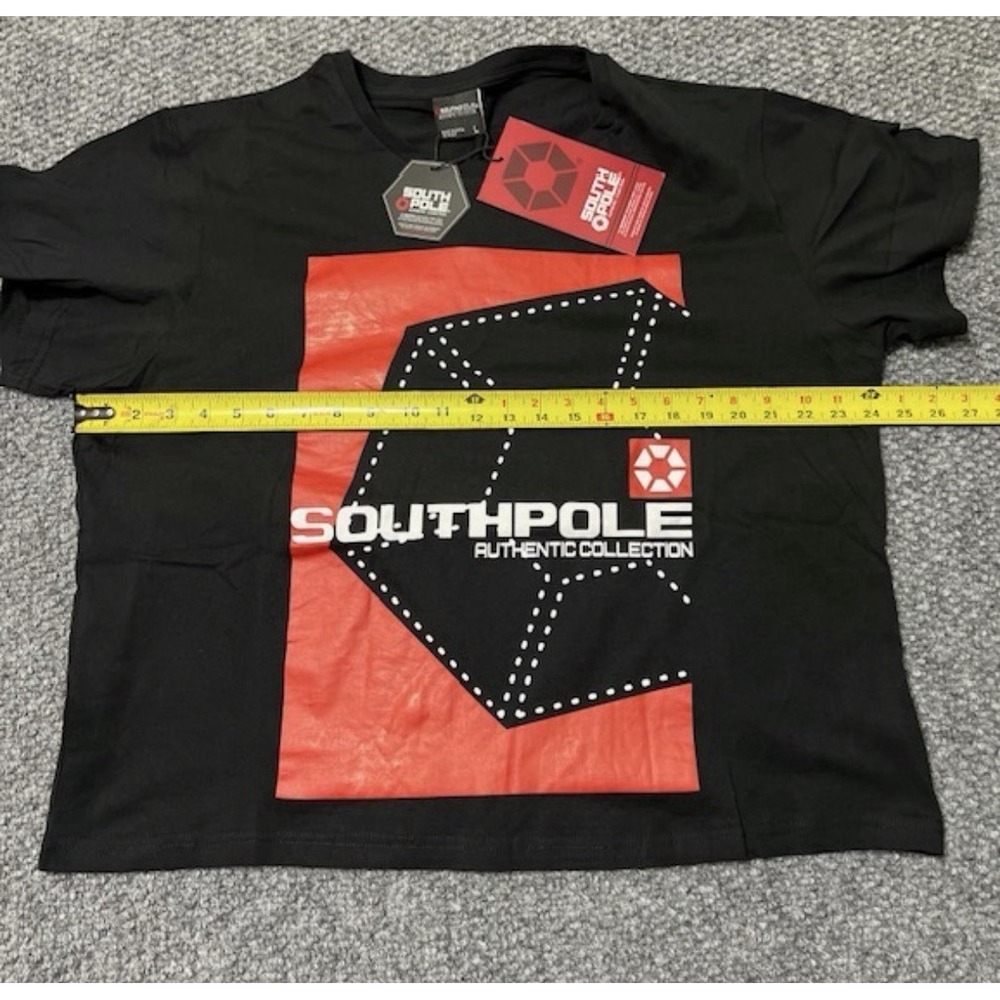 Southpole Women's Black Red Logo Graphic Cotton Short Sleeve T-Shirt Crew Neck L - Picture 4 of 6